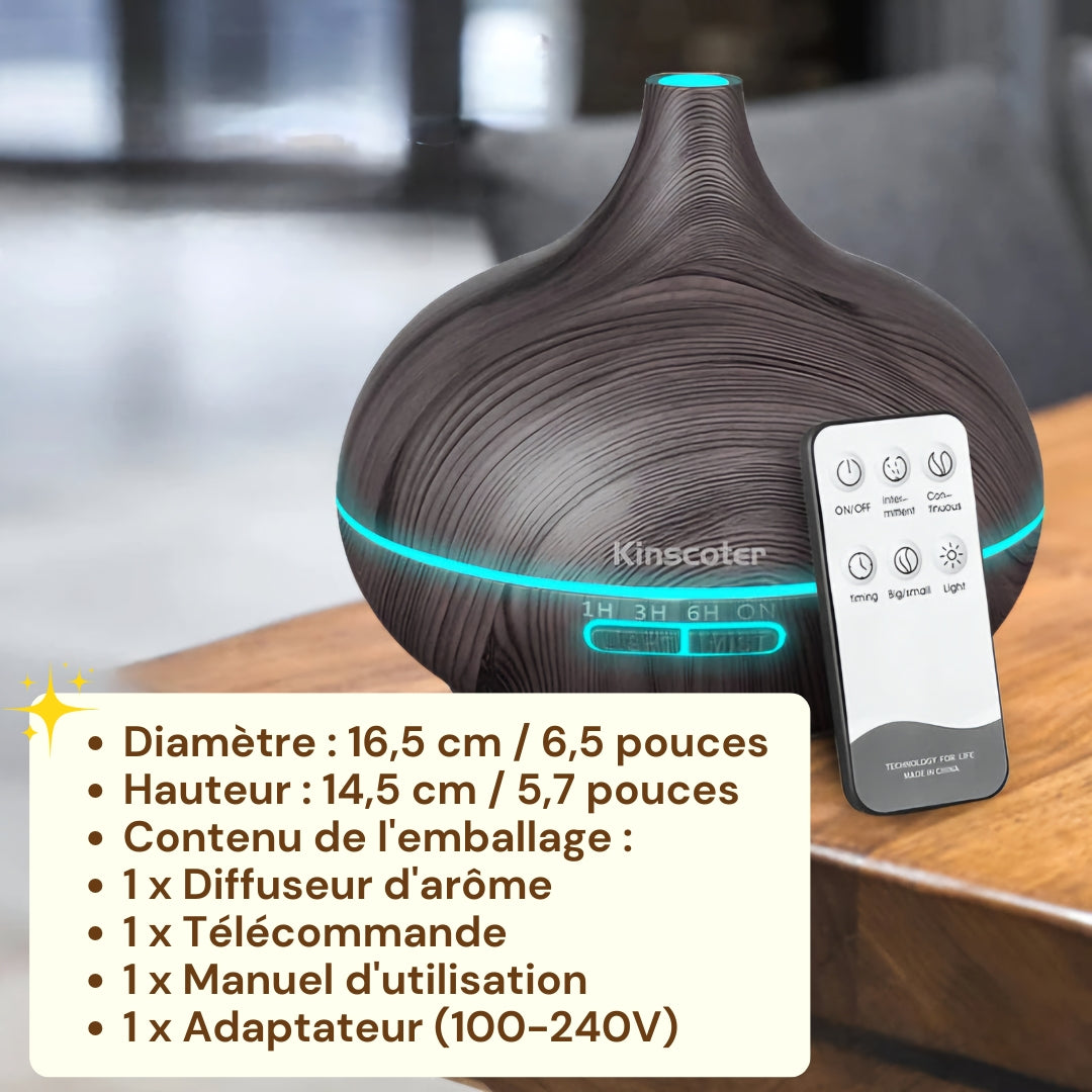 Aromistica QuintEssence Diffuser – 5-en-1 Diffuseur Ultrasonique d'Huiles Essentielles