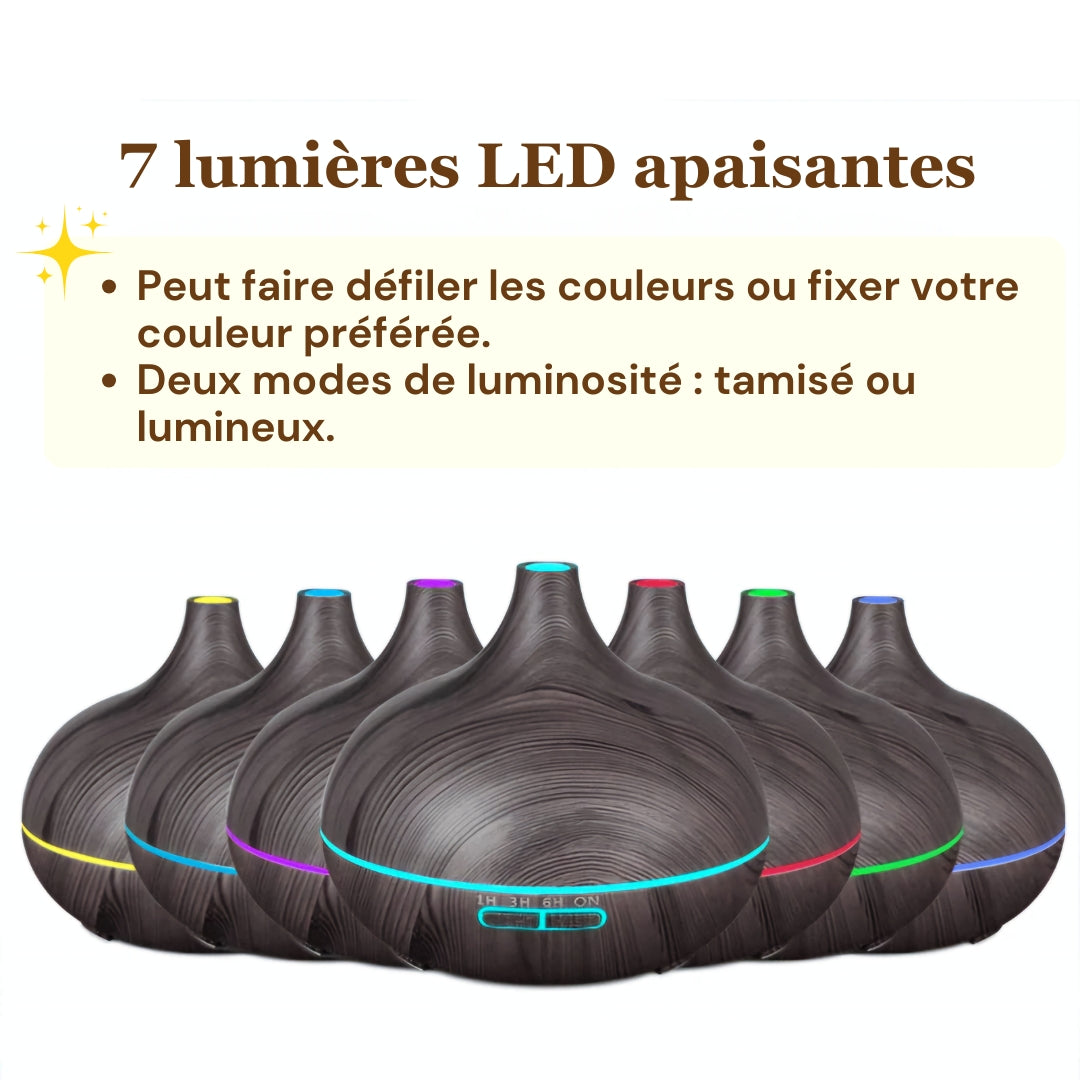 Aromistica QuintEssence Diffuser – 5-en-1 Diffuseur Ultrasonique d'Huiles Essentielles