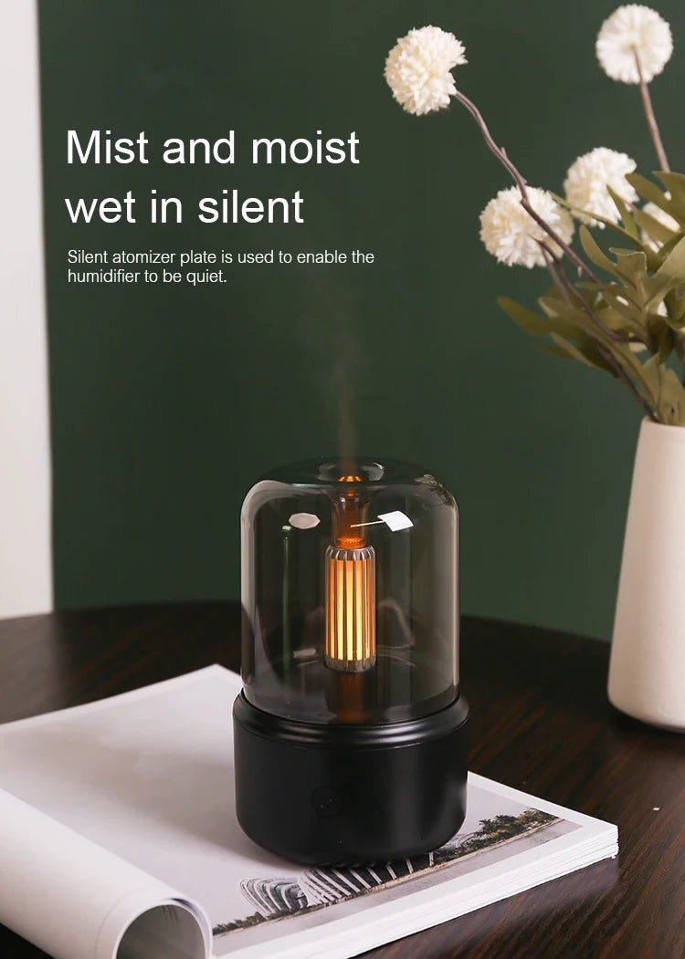 Aromistica Serenity Glow – Compact Essential Oil Diffuser with USB Humidifier and Night Light 