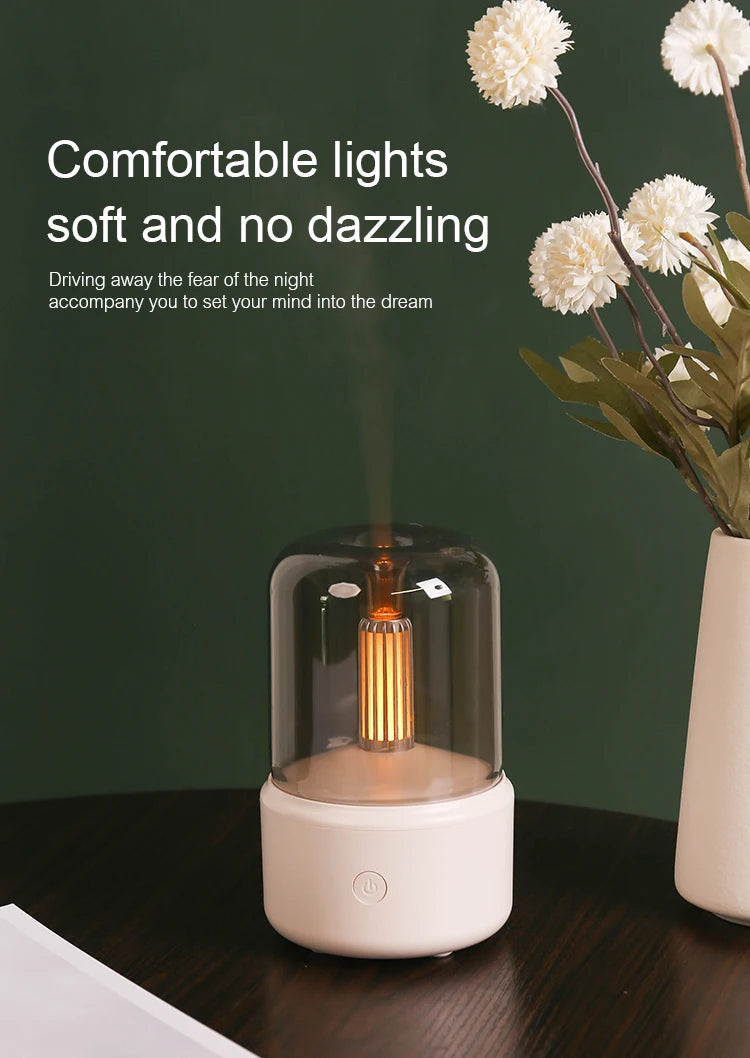 Aromistica Serenity Glow – Compact Essential Oil Diffuser with USB Humidifier and Night Light 